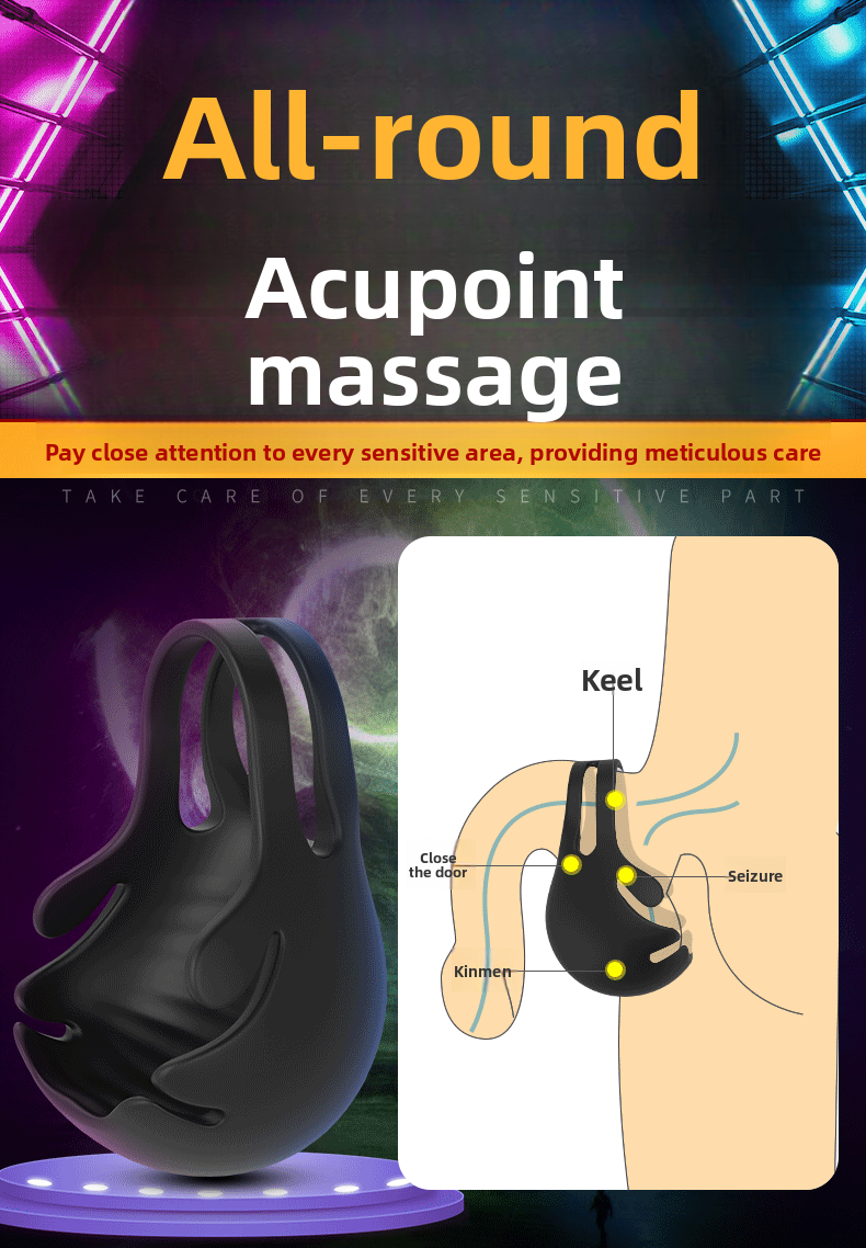 Semen Locking Ring Male Masturbator Testicle Trainer Penis Sleeve Adult Products Semen Locking Vibrating Ring