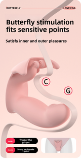 Butterfly Wearable Remote Control Vibrator Female Masturbator Clitoris Stimulation Adult Toy Vibrator for Women Orgasm