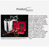 High-end SM Props Genuine Leather 8-Piece Set with Case Bondage Handcuffs Leash Collar Punishment Training Whip Adult Products