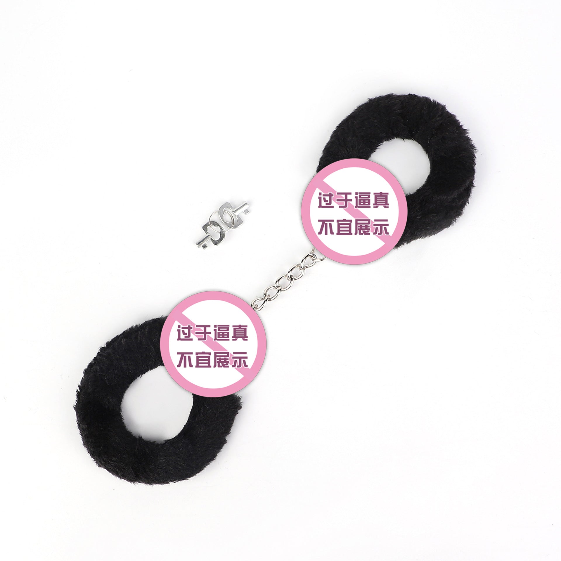 SM Props Couple Bondage Restraint Toys Erotic Handcuffs SM Torture Tools Plush Handcuffs with Keys Adult Products