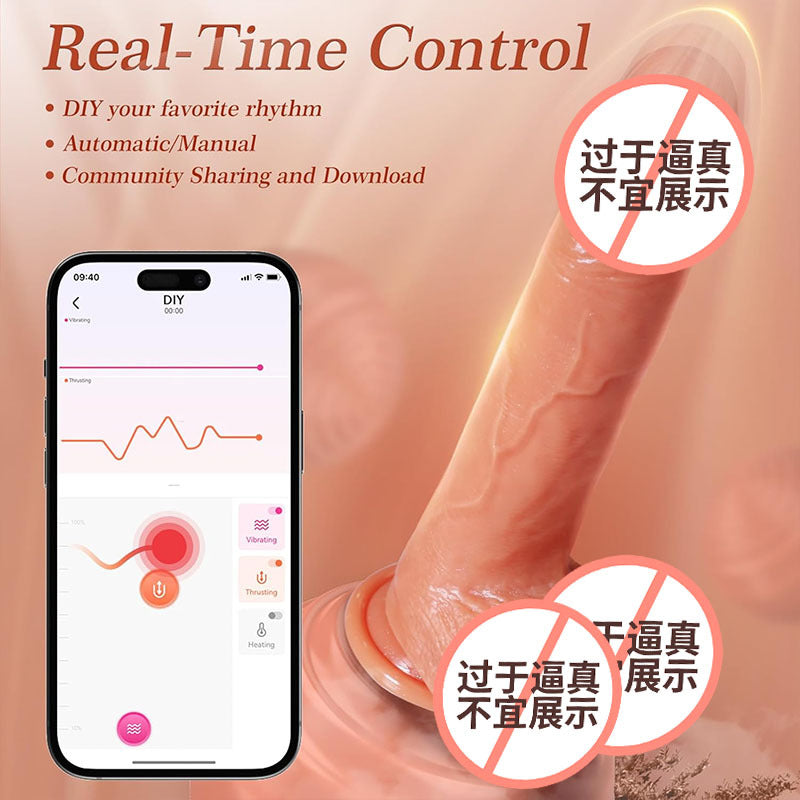 Silicone Electric Dildo Automatic Thrusting Wireless Remote Control Vibrating Female Masturbation Realistic Dildo Sex Toy
