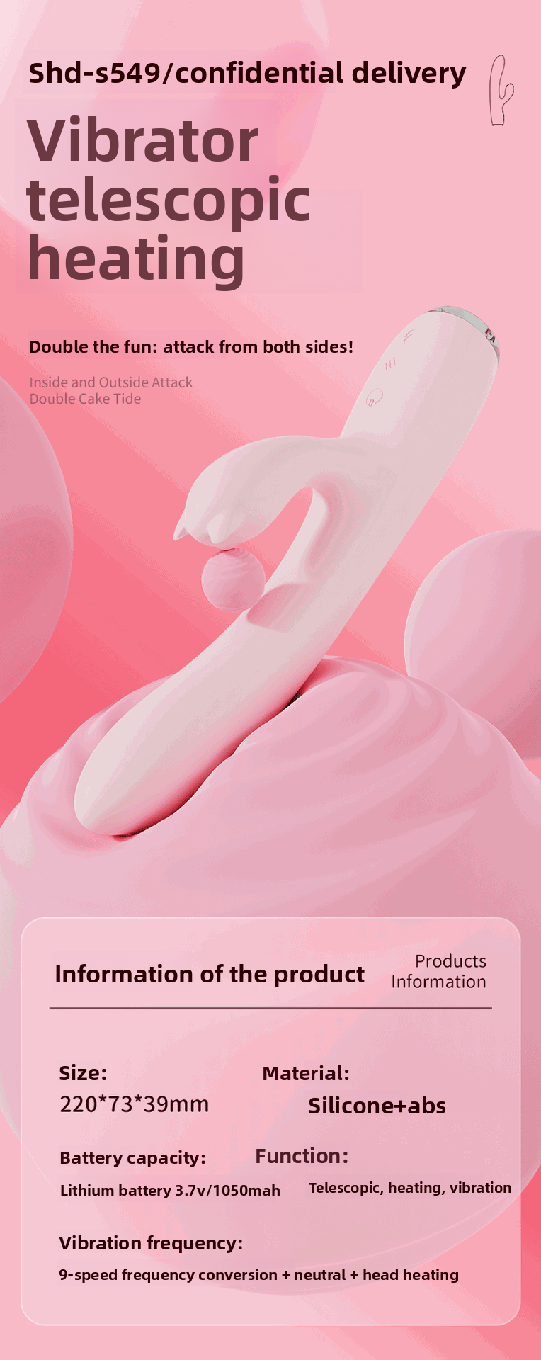 Female Masturbator Automatic Telescopic Vibrator Heating Instant Climax Masturbation Stick Female Products Erotic Vibrator Insertion