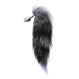 Back Court Development SM Props Real Fur Fox Tail Anal Plug Anal Expansion Masturbation Toy Metal Anal Plug Adult Products