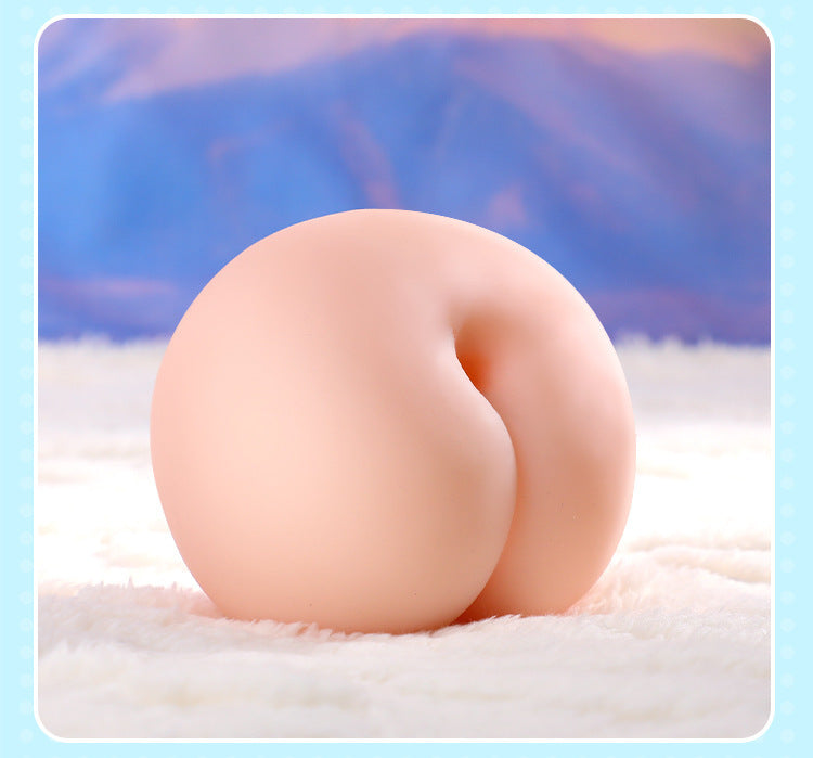 Male Peach Airplane Cup Famous Device Inverted Mold Fake Breast Insertable Imitation Breast Ball Masturbator Stress Relief