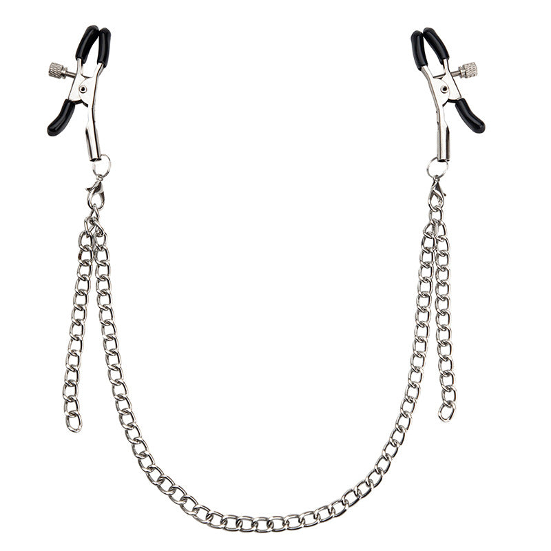 SM Props Female Slave Training Sex Tools Long Chain Nipple Clamps Double Peak Breast Clamps Adult Products Sex Toys