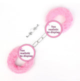 SM Props Couple Bondage Restraint Toys Erotic Handcuffs SM Torture Tools Plush Handcuffs with Keys Adult Products