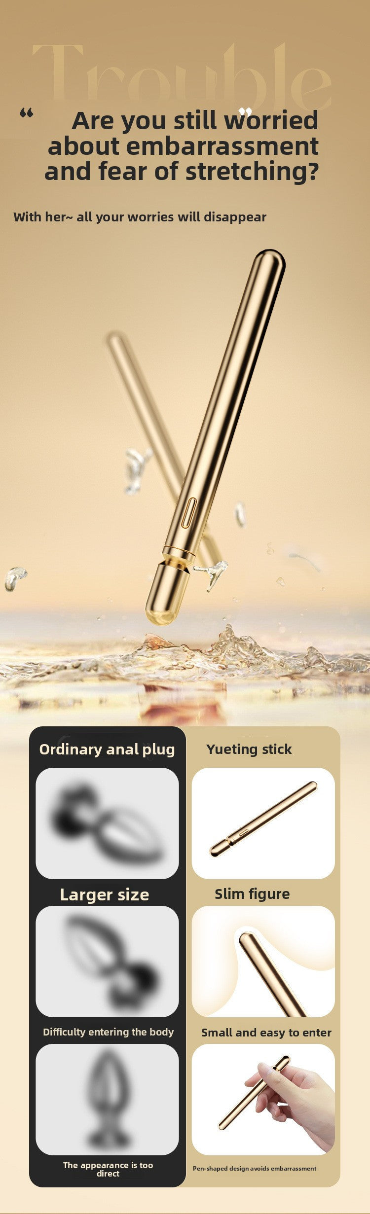 Mini AV Vibrator Female Orgasm Masturbation Device Couple Bed Training Sex Toy Portable Anal Plug