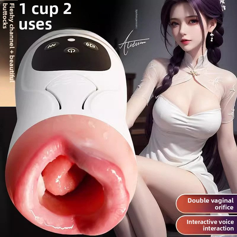 Telescopic Electric Aircraft Cup Fully Automatic Penis Trainer Adult Supplies Male Masturbator