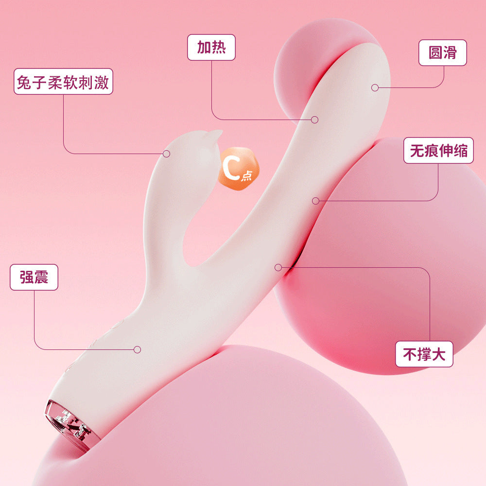 Heated Telescopic Vibrator Female Masturbation Stick Adult Products Toys Sex Products Female Masturbation