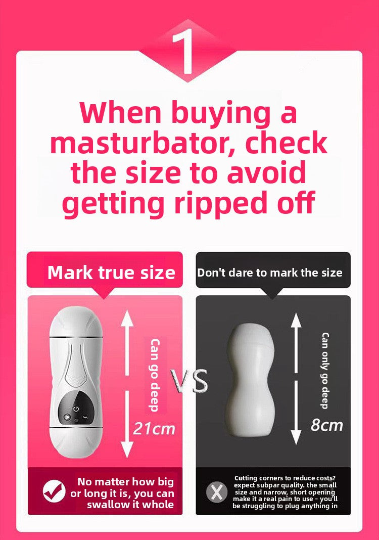 Telescopic Electric Aircraft Cup Fully Automatic Penis Trainer Adult Supplies Male Masturbator