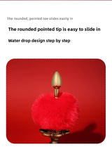 Sexy SM Props Mini Fur Ball Rabbit Tail Anal Plug Female Back Chamber Anal Expander Adult Products