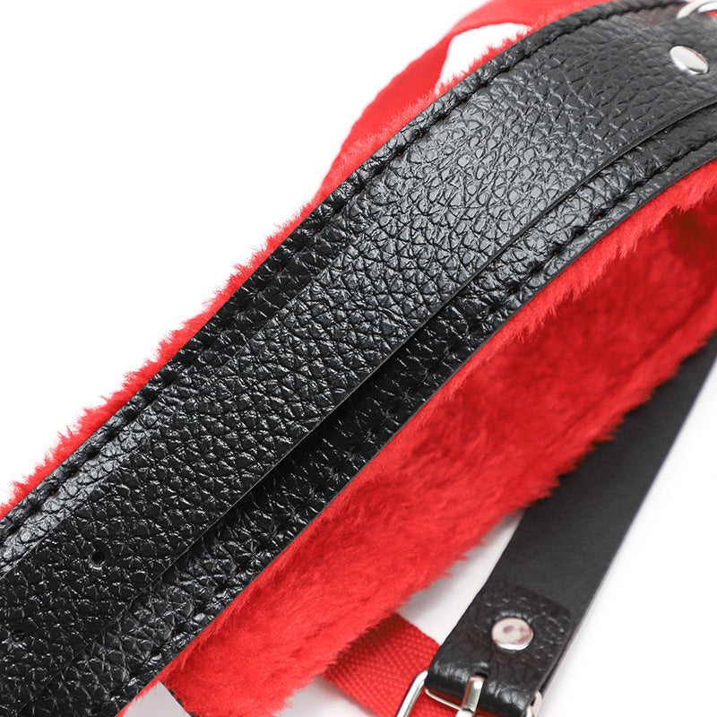 Adult Erotic Plush 10-Piece Set Female Leather Handcuffs Couple Flirting Bondage Restraint Alternative Sex Toys