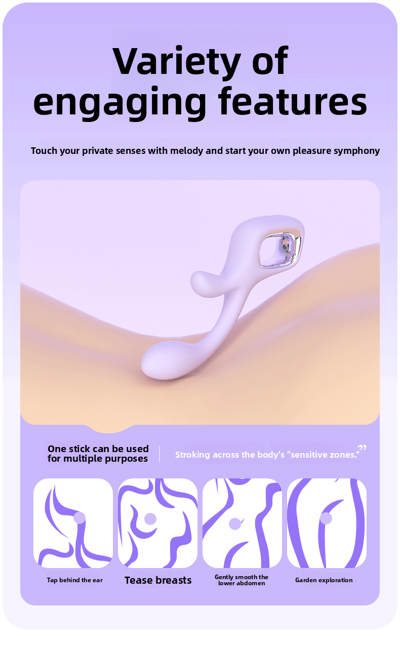 Female G-Spot Vibrator Hard Rod Body Enhancing Vibration Clitoris Adult Female Masturbation