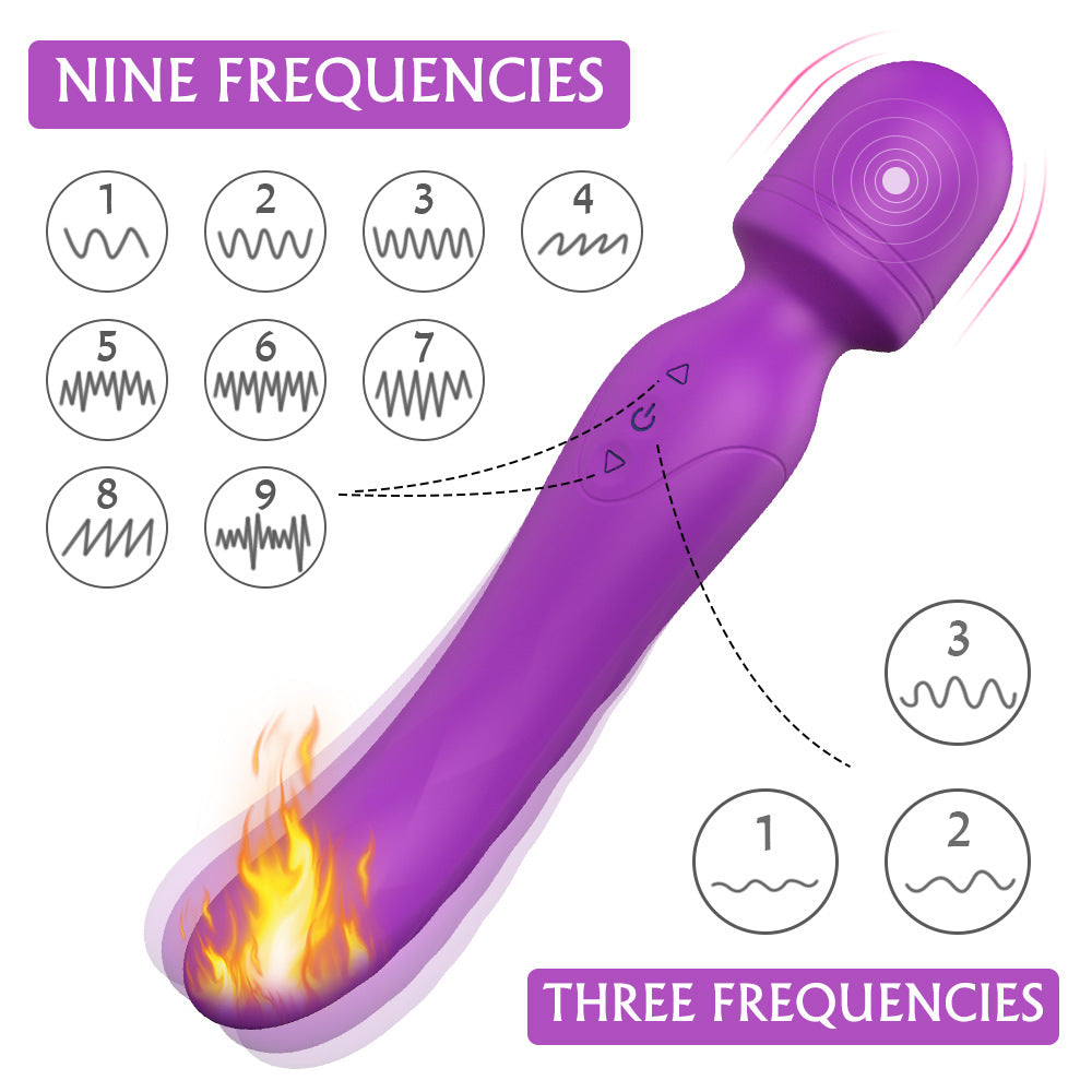 AV Dual Vibrator Adult Sex Toys for Women Heating Vibrator Female Masturbator