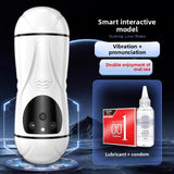 Telescopic Electric Aircraft Cup Fully Automatic Penis Trainer Adult Supplies Male Masturbator