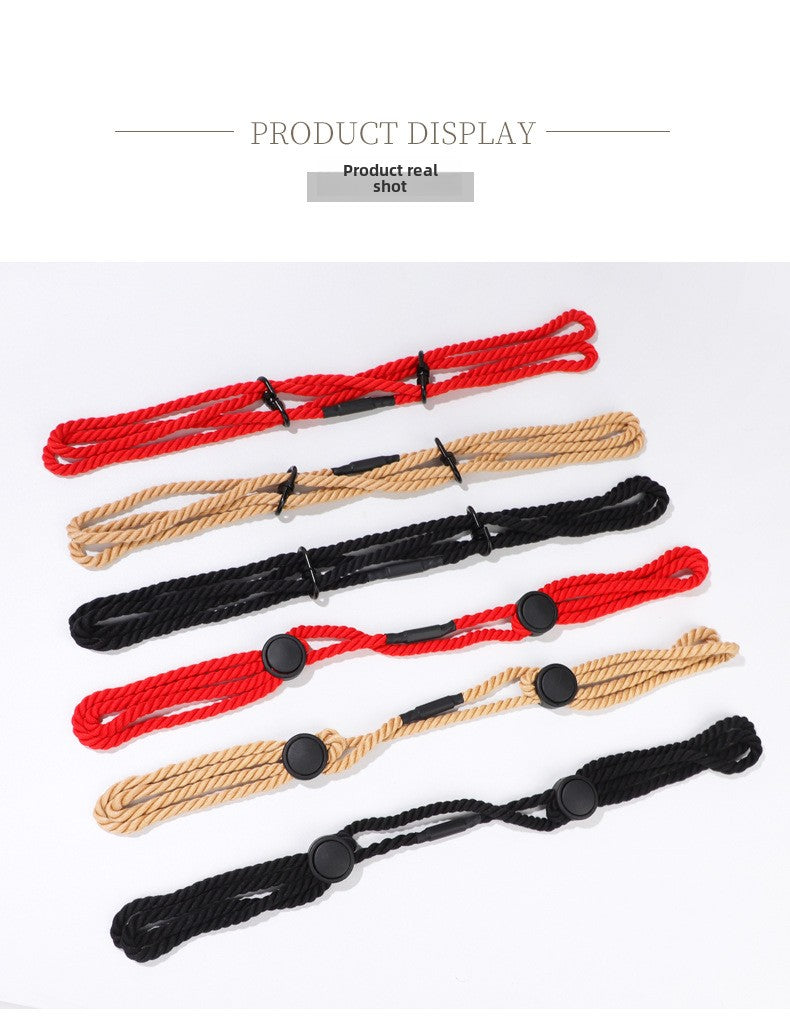 Adjustable Cotton Rope Handcuffs for Women, Wearable Props for Adults, Rope Art Hand and Foot Cuffs