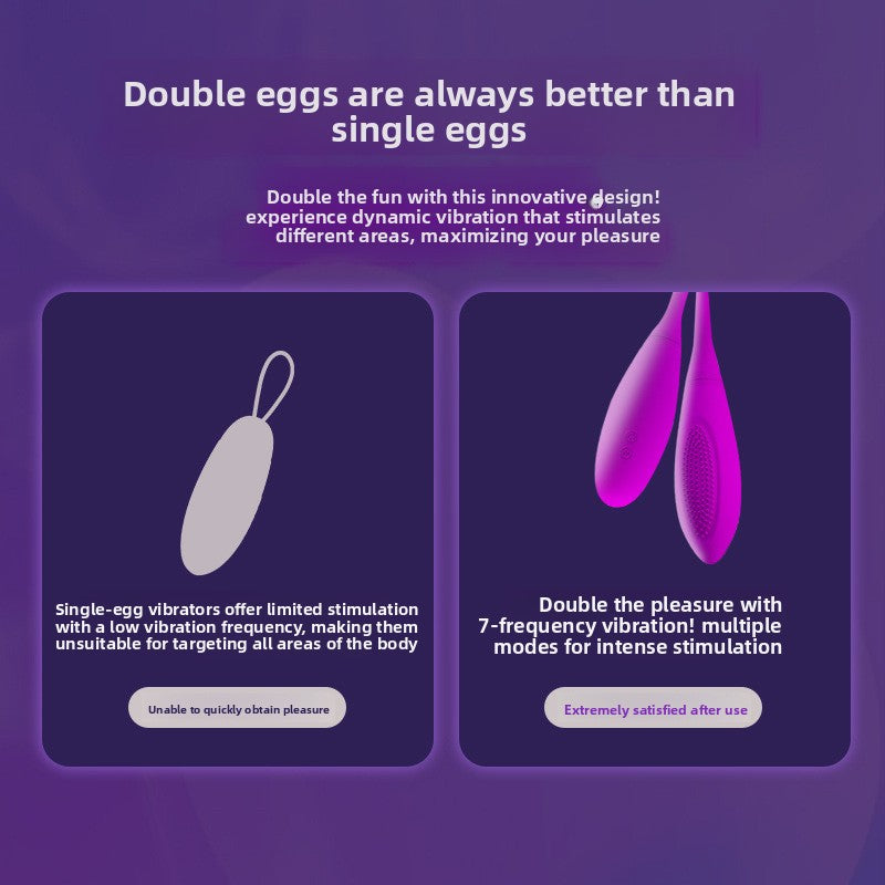 Double-Headed Vibrating AV Egg Female Clitoral Masturbator Instant Orgasm Adult Sex Toys Cross-Border