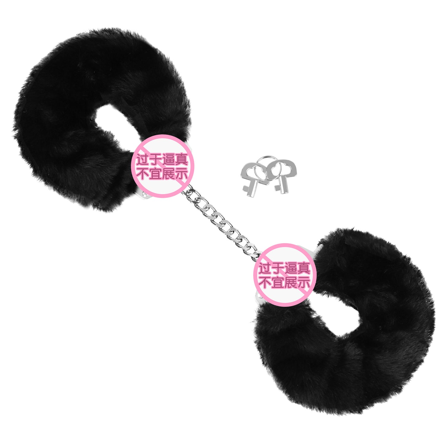 Sex Toys SM Props Thick Plush Metal Toys Handcuffs Binding Restraints Adjustable with Key Handcuffs