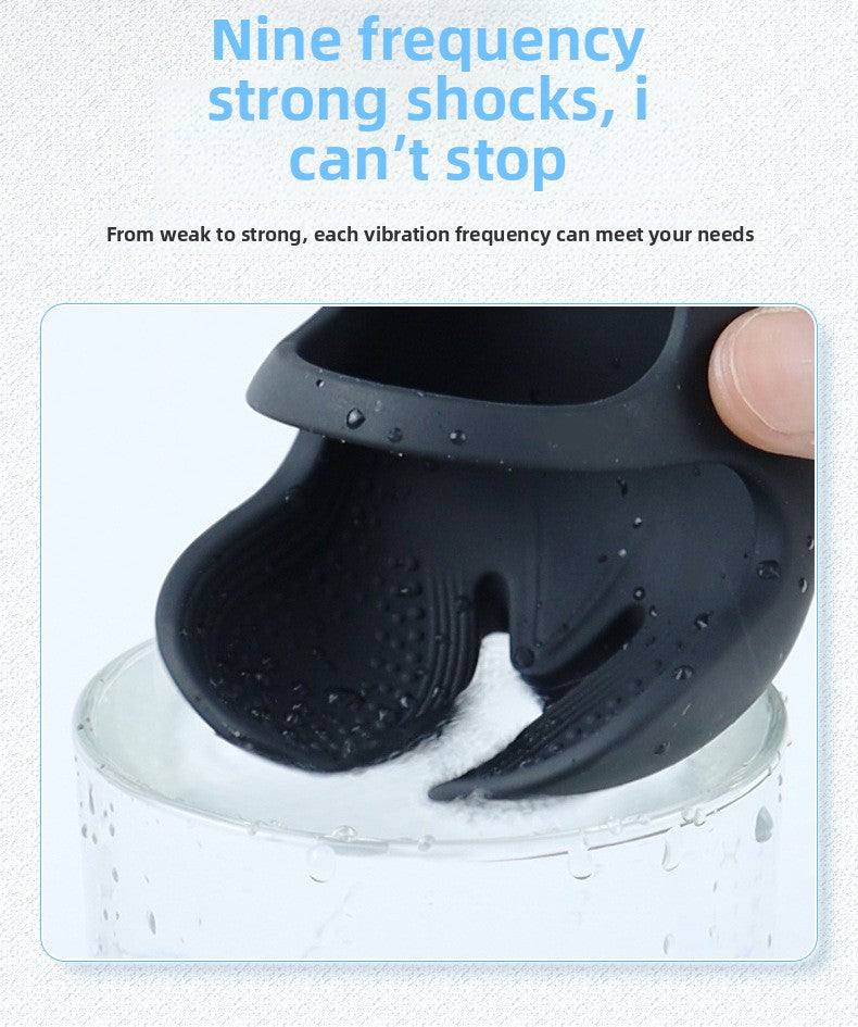 Penis Ring Male Masturbation Egg Massage Anti-Rebound Ring Semen Locking Ring Vibrator