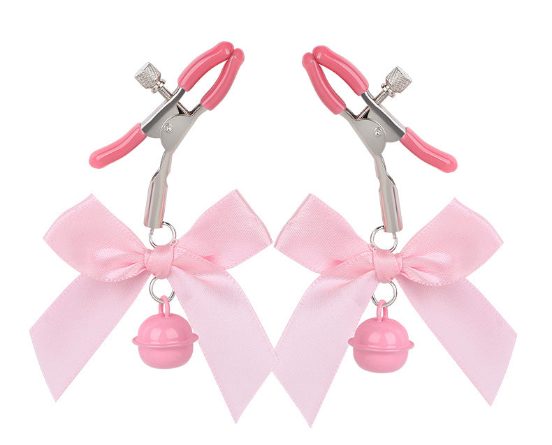 Sex Toys Props Bow Bell Nipple Clips Female Flirting Teasing Nipple Clips