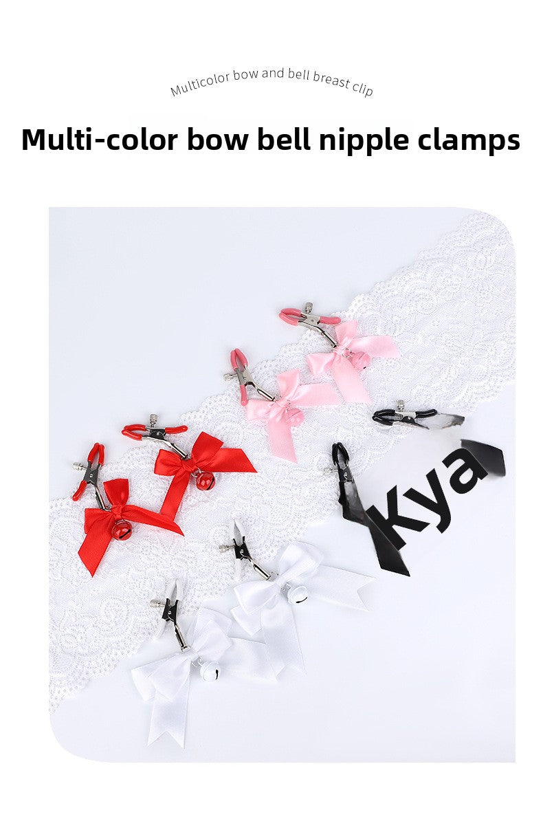 Sex Toys Props Bow Bell Nipple Clips Female Flirting Teasing Nipple Clips