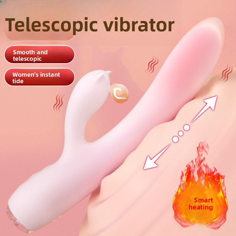 Female Masturbator Automatic Telescopic Vibrator Heating Instant Climax Masturbation Stick Female Products Erotic Vibrator Insertion