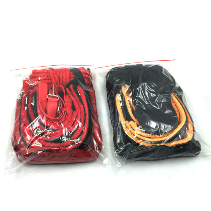 Adult Erotic Plush 10-Piece Set Female Leather Handcuffs Couple Flirting Bondage Restraint Alternative Sex Toys