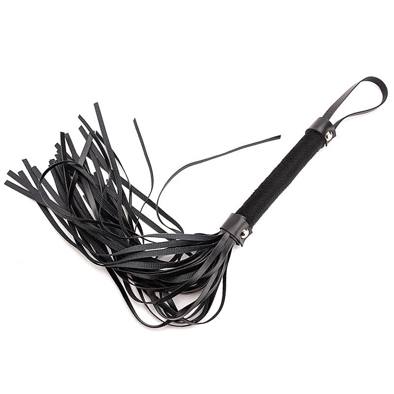 Sm Props Four-Piece Set Black Tease Feather Stick Anal Bead Eyeshade Sexy Whip Adult Supplies