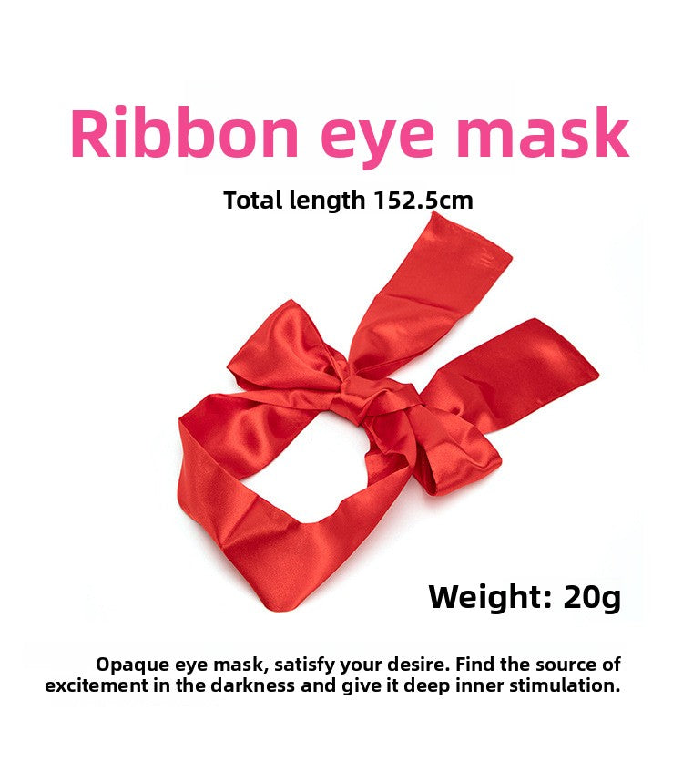 SM Props Imitation Silk Satin Sexy Blindfold Couple Flirting Bondage Restraints Handcuffs Adult Products