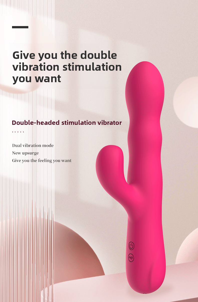 Female Strong Vibration Dual-Head Massage Teasing G-Spot AV Vibrator Patting Masturbator Adult Sex Toys