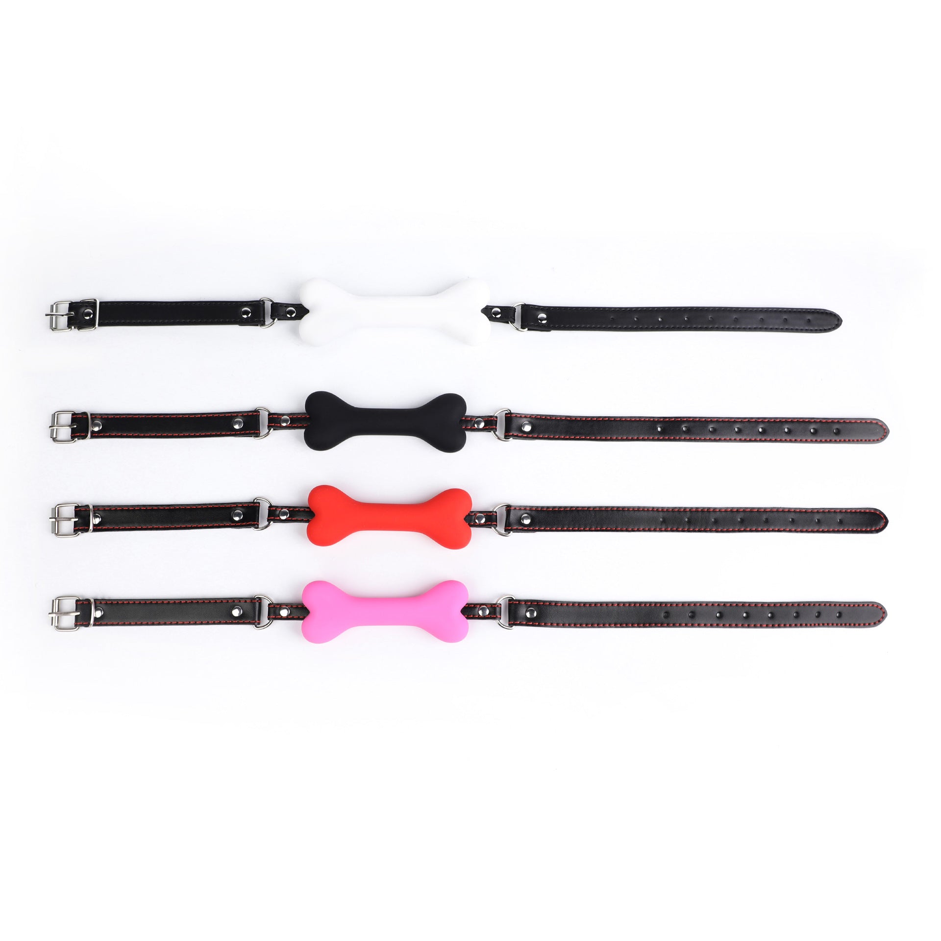 Erotic SM Props Bone Mouth Gag Humiliation Training Silicone Mouth Ball Erotic Nipple Clamps Mouth Cage Alternative Adult Products