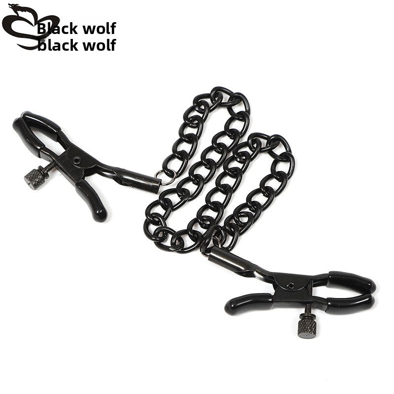 SM Props Female Slave Training Sex Tools Long Chain Nipple Clamps Double Peak Breast Clamps Adult Products Sex Toys