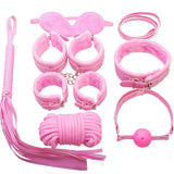 New Sexy Seven-Piece Set Plush Leather Binding Restraint Rope Sex Toys Alternative Couples Flirting Adult Use