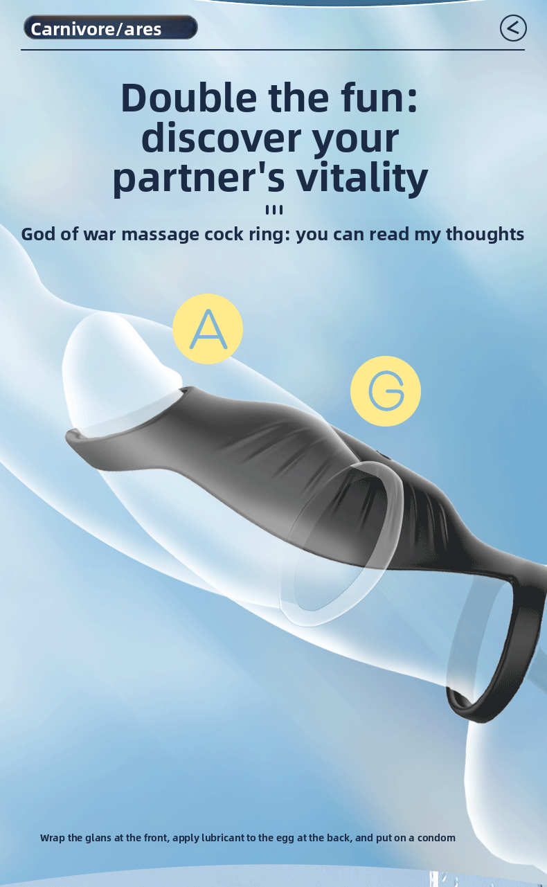 Vibrating Double Ring Semen Locking Ring Resonance Sex Toys Unisex Masturbator Double Ring Semen Locking Ring