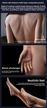 Silicone Doll Realistic Adult Male Sex Toy Non-Inflatable Full Body Skeleton Doll