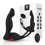 Remote Control Male Locking Semen Ring Penis Trainer Anal Plug Vibrating Ring Male Prostate Massager