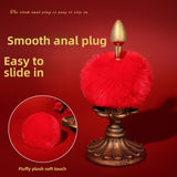 Sexy SM Props Mini Fur Ball Rabbit Tail Anal Plug Female Back Chamber Anal Expander Adult Products