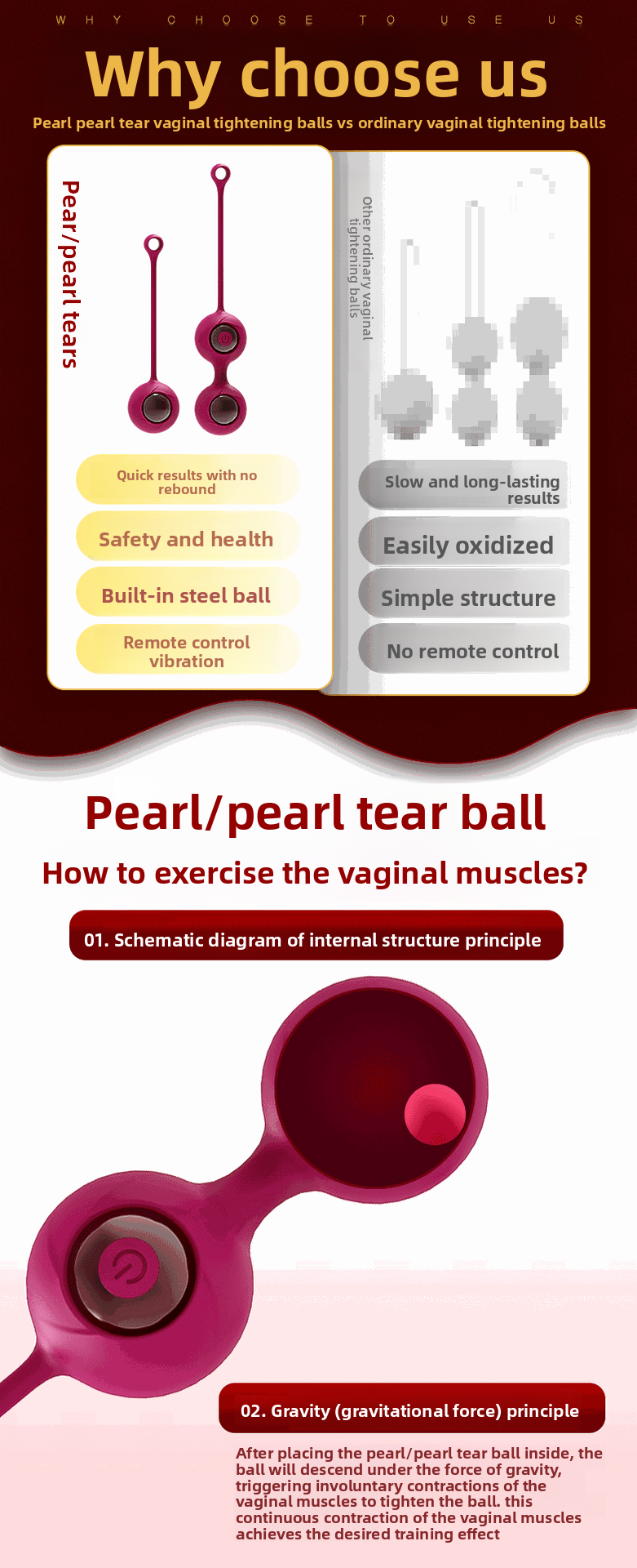 Postpartum Vibration Kegel Ball Packaging Gift Private Part Shrinkage Pelvic Floor Muscle Trainer