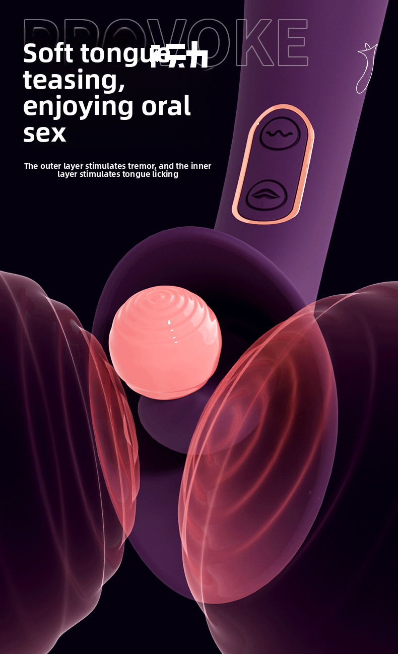 Tongue Licking Body Stick Adult Products Female Masturbator Female Vibrator