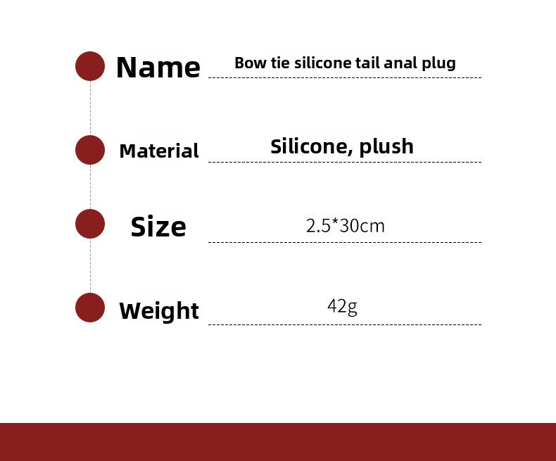 Sex Toys Props Anal Plug Silicone Cat Claw Bow Tail Back Court Props Female Toys Adult Products