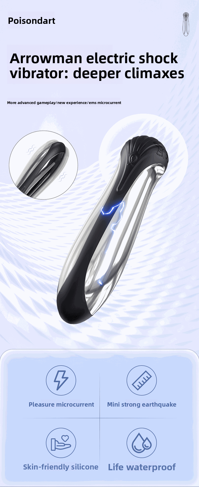 Strong Vibration Current Vibrator Female Masturbator Microcurrent Pleasure Adult Toy Electric Shock Product Vibrator