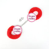SM Props Couple Bondage Restraint Toys Erotic Handcuffs SM Torture Tools Plush Handcuffs with Keys Adult Products