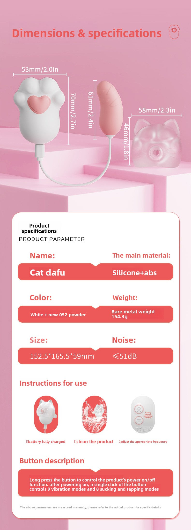 Vibrator for Women Orgasm Female Masturbator Sucking Vibrator Insertion Female Toy Masturbation