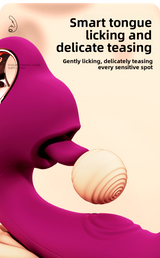 New three-in-one vibrator tongue licking and flapping vibrator G-spot flapping into I-person products female masturbator
