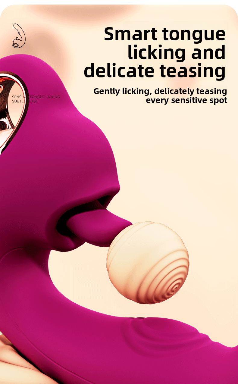New three-in-one vibrator tongue licking and flapping vibrator G-spot flapping into I-person products female masturbator