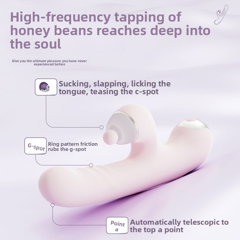 Tongue Licking Telescopic Vibrator Female Strong Vibration Female Masturbator Adult Toy Massage Stick Female Masturbator