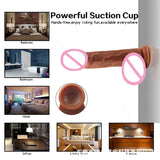 Silicone Artificial Penis Electric Telescopic Soft Flesh Realistic Female Masturbator Fake Penis Adult Sex Toys