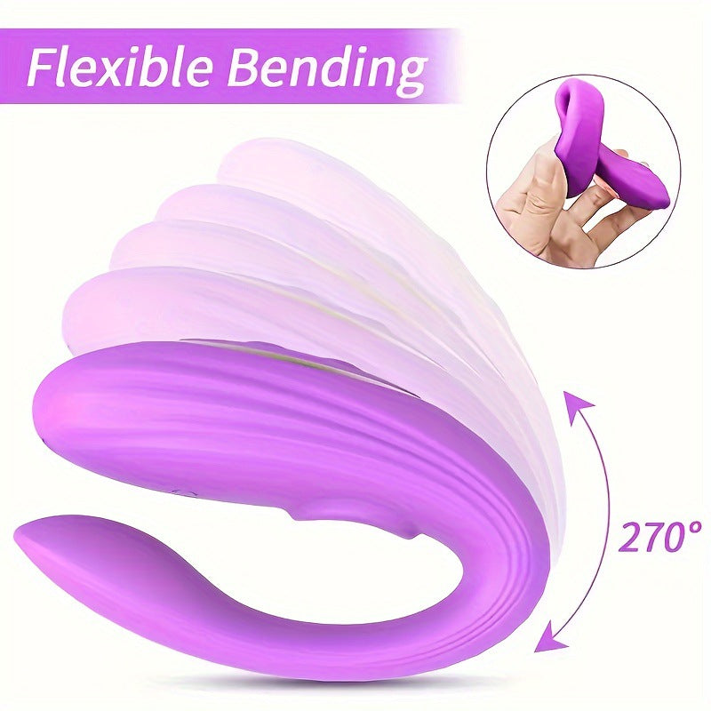 Specially Designed U-Shaped Vibrator Multi-Frequency Unisex Resonance Masturbation Instant Tide Wearable Adult Sex Toy