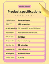 Hot New Product Female Sex Toy Banana Pear Mango Vibrator Multi-frequency Vibration Masturbation Device Magnetic Charging Base