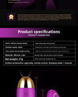 Female Wireless Vibrator Remote Control Silent Female Masturbator